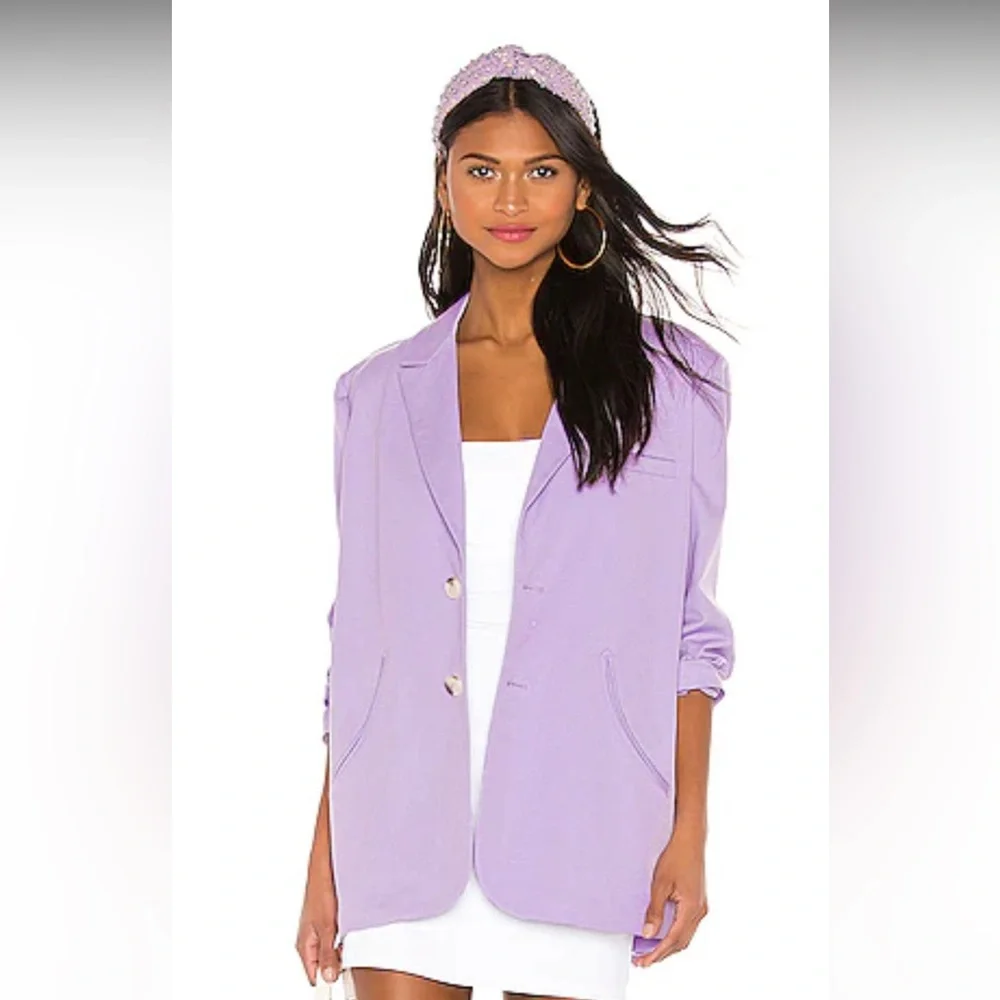 L'ACADEMIE Annie Blazer Lavender XS 💜 Worn once, with tags, perfect condition! - Picture 2 of 4